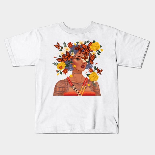 Monarch Kids T-Shirt by acaballz